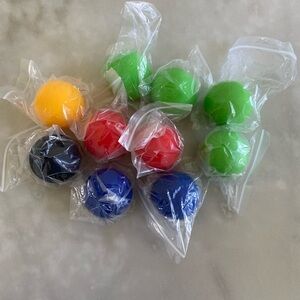 New! Set of 10 lacrosse balls multi color